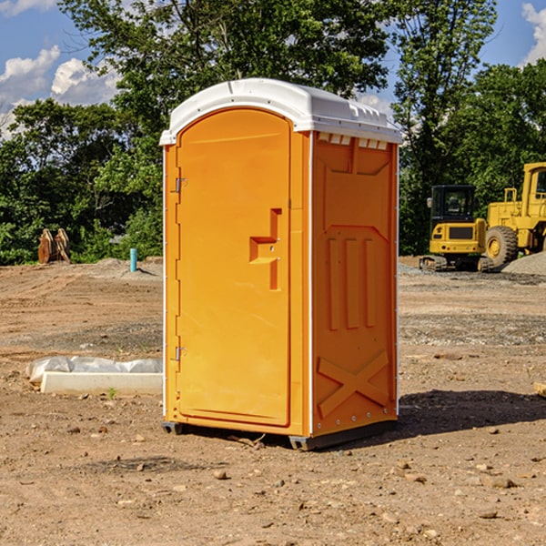 how often are the portable restrooms cleaned and serviced during a rental period in Redland AL